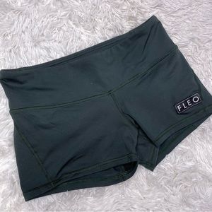 Fleo Dark Green Athletic Shorts